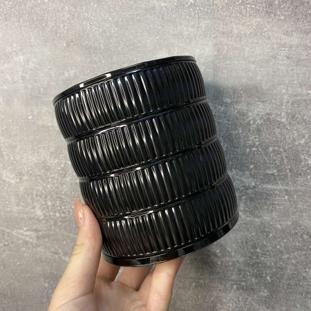 Скринька для зберігання ювелірних виробів та біжутерії 4 відділення Dunya Plastik 07416 чорна