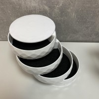 Скринька для зберігання ювелірних виробів та біжутерії 4 відділення Dunya Plastik 7414 біла