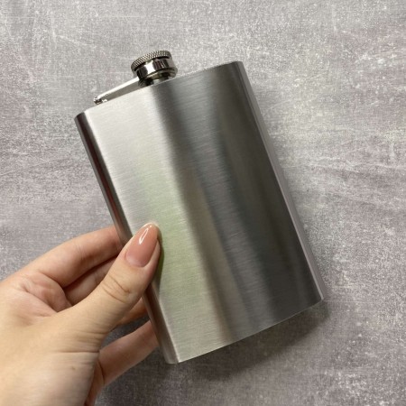 Фляга з чарками і лійкою у подарунковій упаковці нержавіюча сталь A-PLus 1-6060