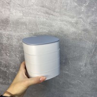 Скринька для зберігання ювелірних виробів та біжутерії з зеркалом біла 4 відділення A-Plus ZX-902