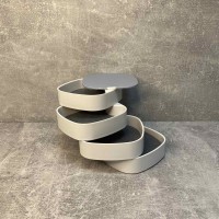 Скринька для зберігання ювелірних виробів та біжутерії з зеркалом біла 4 відділення A-Plus ZX-902