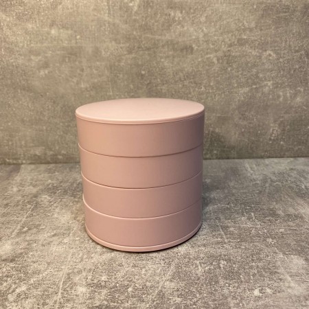 Скринька для зберігання ювелірних виробів та біжутерії рожева 4 відділення A-Plus 546687