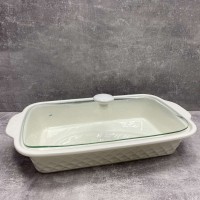 Марміт керамічний прямокутний з чорною підставкою 30 см Maestro MR-11259-73 