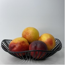 Корзина для фруктів "Напівхвилька" 25*24*6 см чорна 1026