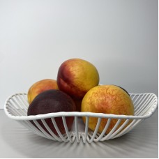 Корзина для фруктів "Напівхвилька" 25*24*6 см біла 1028