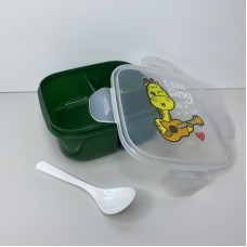 Ланч-бокс пластиковий з трьома відділами 15*15*6 см I can sing Ал Пластик 37166 