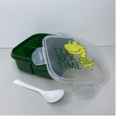 Ланч-бокс пластиковий з трьома відділами 15*15*6 см Tea Rex Time Ал Пластик 37166 