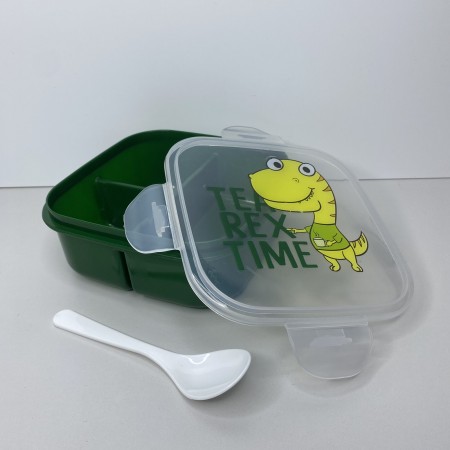 Ланч-бокс пластиковий з трьома відділами 15*15*6 см Tea Rex Time Ал Пластик 37166 