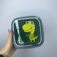 Ланч-бокс пластиковий з трьома відділами 15*15*6 см Tea Rex Time Ал Пластик 37166 