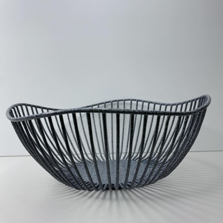 Корзина для фруктів "Напівхвилька" 25*24*10 см сірий мармур 78954622/1005