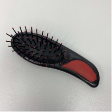 Розчіска пластикова для волосся Stenson Stenson 8580 чорна з червоним