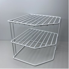 Органайзер-підставка для тарілок з металевого дроту 20,5*20,5*20,5 см 1033 біла