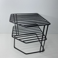Органайзер-підставка для тарілок з металевого дроту 20,5*20,5*20,5 см 1033 чорна