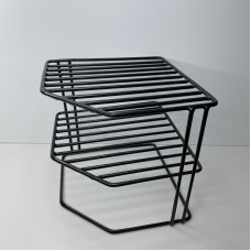 Органайзер-підставка для тарілок з металевого дроту 20,5*20,5*20,5 см 1033 чорна