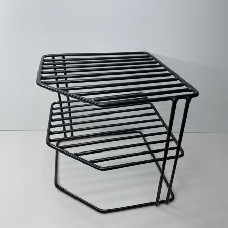 Органайзер-підставка для тарілок з металевого дроту 20,5*20,5*20,5 см 1033 чорна