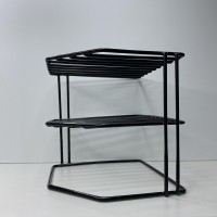 Органайзер-підставка для тарілок з металевого дроту 20,5*20,5*20,5 см 1033 чорна