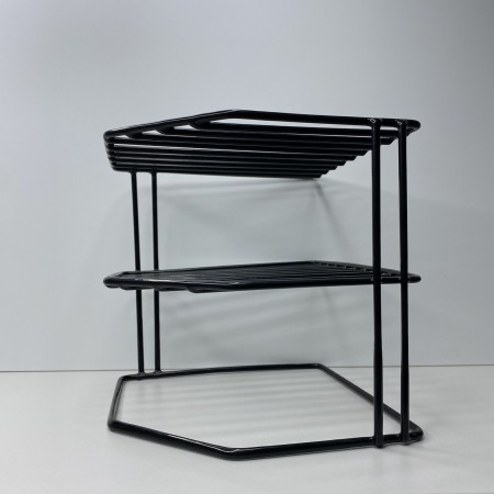 Органайзер-підставка для тарілок з металевого дроту 20,5*20,5*20,5 см 1033 чорна