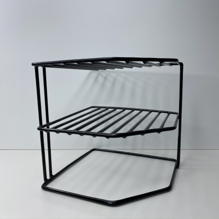 Органайзер-підставка для тарілок з металевого дроту 20,5*20,5*20,5 см 1033 чорна