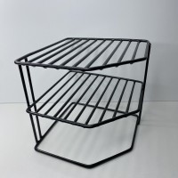 Органайзер-підставка для тарілок з металевого дроту 20,5*20,5*20,5 см 1033 чорна