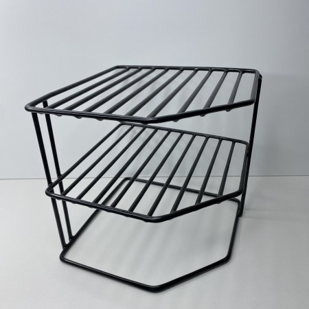 Органайзер-підставка для тарілок з металевого дроту 20,5*20,5*20,5 см 1033 чорна
