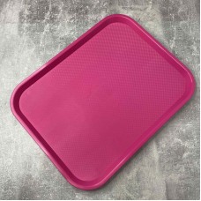 Піднос пластиковий прямокутний 44,5*35 см Stenson ХМ 2540 рожевий