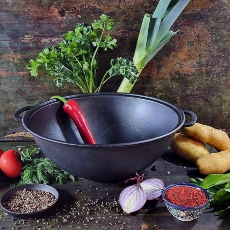 Казан чавунний 12 л Maysternya V12Wok Ук