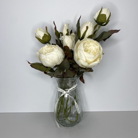 Ваза скляна 20 см прозора Viva Purl 6841692