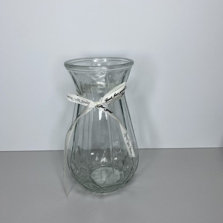 Ваза скляна 20 см прозора Viva Purl 6841692