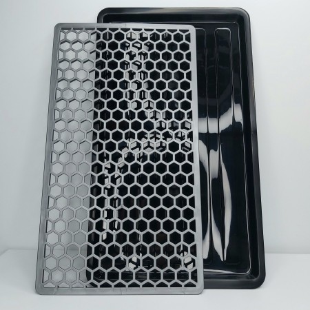 Сушка для стаканів пластикова 42*24*1 см сіра Bursev 1135 08