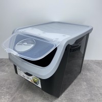 Контейнер для овочів пластиковий 12 л 23,5*32,5*23,5 см Hobby Life 02 1506 чорний з світло-сірим