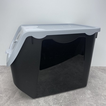 Контейнер для овочів пластиковий 12 л 23,5*32,5*23,5 см Hobby Life 02 1506 чорний з світло-сірим