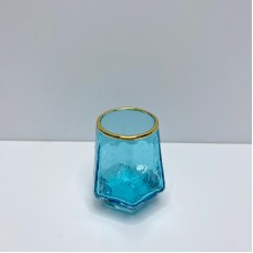 Чарка блакитного кольору із золотим обідком 1 шт 55 мл A-Plus 9033-1