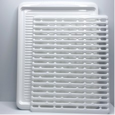 Сушка для посуду пластикова 46,5*35*1 см Irak Plastik TA-160 біла