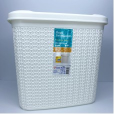 Корзина для порошку 10 л 28,5*21*26,5 см Uscan Plastik M-086 біла