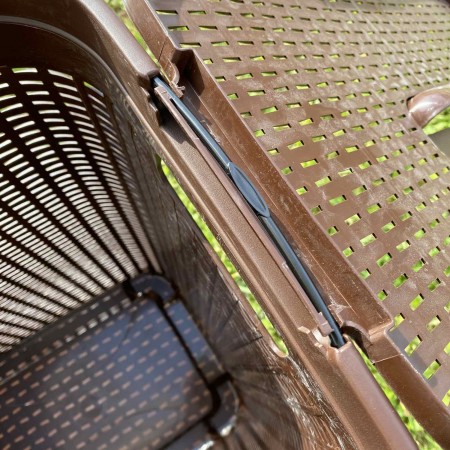 Корзина для білизни 50 л 55*43*32 см "Ротанг" Алеана 122098 темно-коричнева