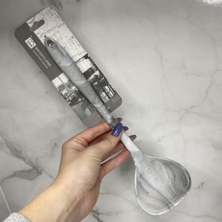 Ополоник силіконовий 30 см Frico FRU-487 сірий мармур