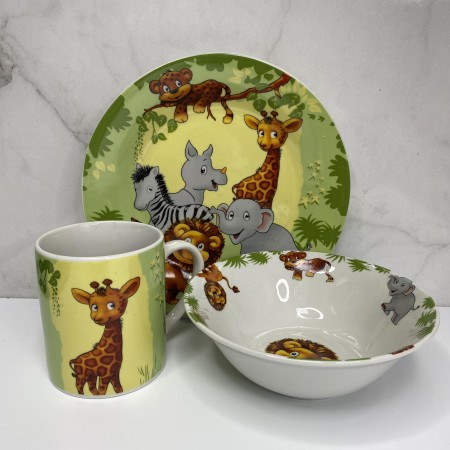 Набір дитячого столового посуду 3 предмети Limited Edition Jungle YF6030
