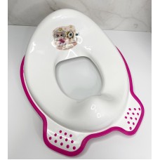 Дитяче сидіння для унітазу з резиновими вставками Irak Plastik CM-240 біле з рожевим