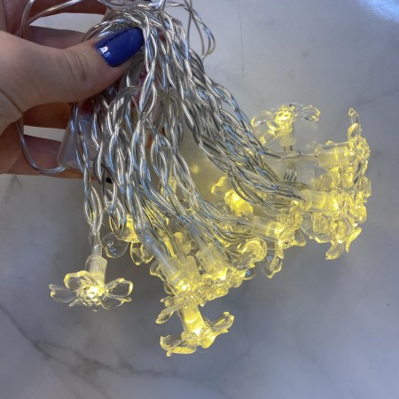 Гірлянда світлодіодна "Квіти" 4 м 20 LED на батарейках 2АА Stenson M48232