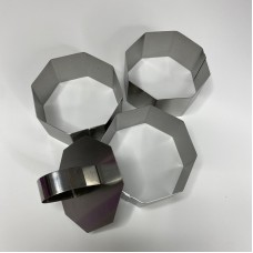 Набір форм для салату із пресом 3 шт  Шестикутник  нержавіюча сталь SNS ММ-724 YR1819-9