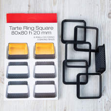 Перфорований квадрат із термопластику 6 шт Tarte Ring Square 8*8*2 см SnS ММ-112/2861
