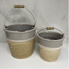 Набір кашпо 2 шт у формі відер Flower Bona Di 794-P12 