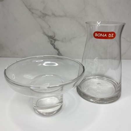 Підсвічник скляний зі знімною склянкою для декорування 14,5 см Bona Di 527-С13