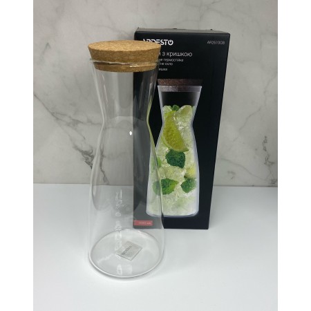 Графин боросилікатне скло 1000 мл з кришкою Ardesto AR2610GB