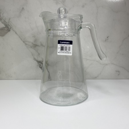 Глечик скляний з пластиковою кришкою1,3 л Luminarc Kone N1102