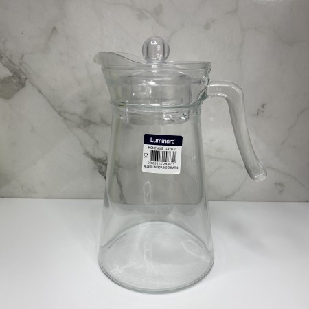 Глечик скляний з пластиковою кришкою1,3 л Luminarc Kone N1102