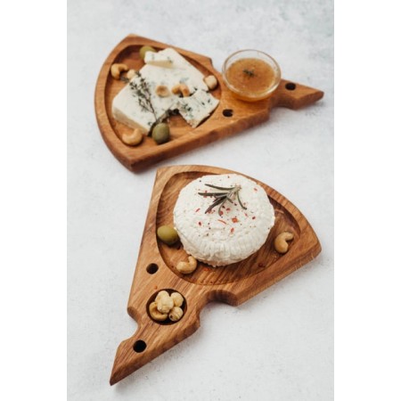 Менажниця дубова сирна 23,5*17,5*2 см 1 відділення Lizhnyk 5-5