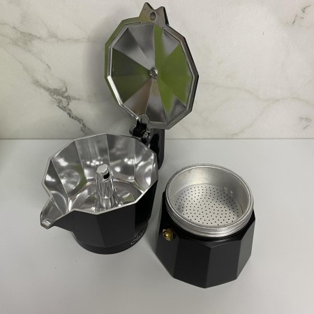 Гейзерна кавоварка алюмінієва 150 мл Maestro MR-1666-300-2 Black