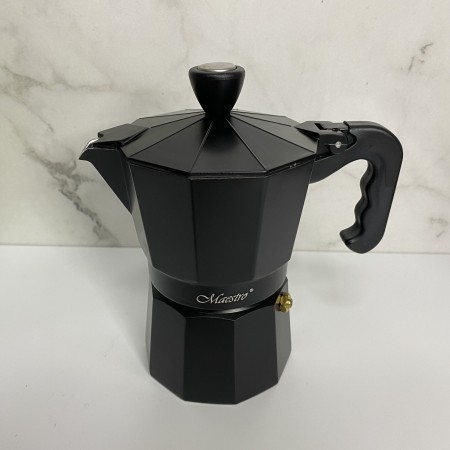 Гейзерна кавоварка алюмінієва 150 мл Maestro MR-1666-300-2 Black
