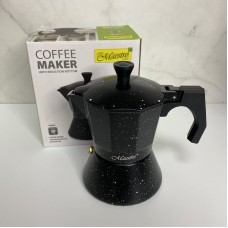 Гейзерна кавоварка алюмінієва 150 мл Maestro MR-1667-300 Black